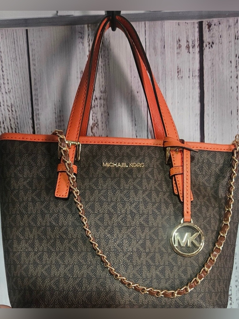 Michael Kors Jet Set Travel Extra-Small tote Bag EUC - Picture 6 of 13
